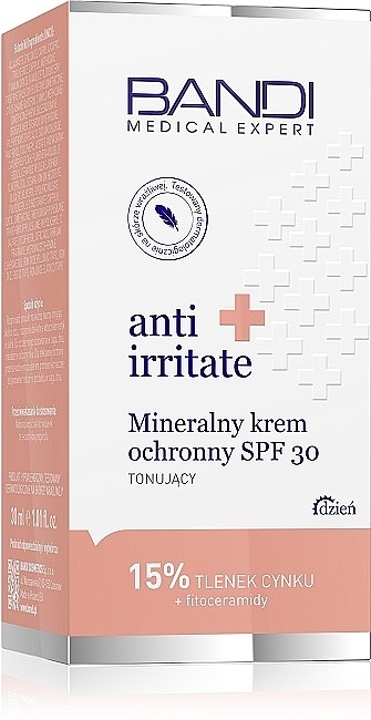 Facial Mineral Sun Cream - Bandi Medical Expert Anti Irritated Mineral Cream SPF30 — photo N3