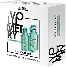 Fragrances, Perfumes, Cosmetics Volumizing Set for Thin Hair - L'oreal Professionnel Volumetry (sh/300ml + cond/200ml)