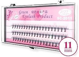 Fragrances, Perfumes, Cosmetics Lash Individuals, C, 11 mm - Clavier Pink Silk Green Eyelash