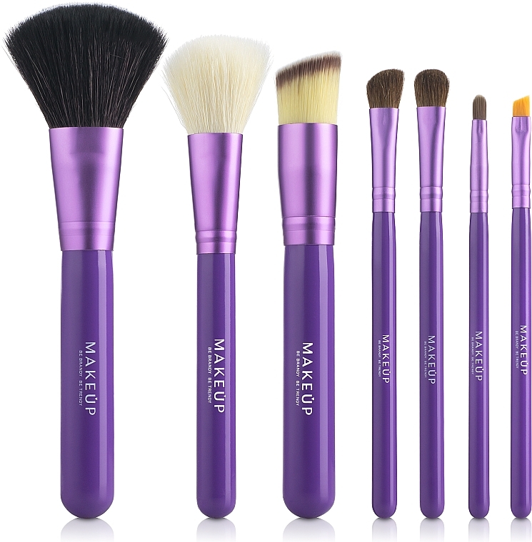 Makeup Brush Set in Tube, 7 pcs, purple - MAKEUP — photo N7