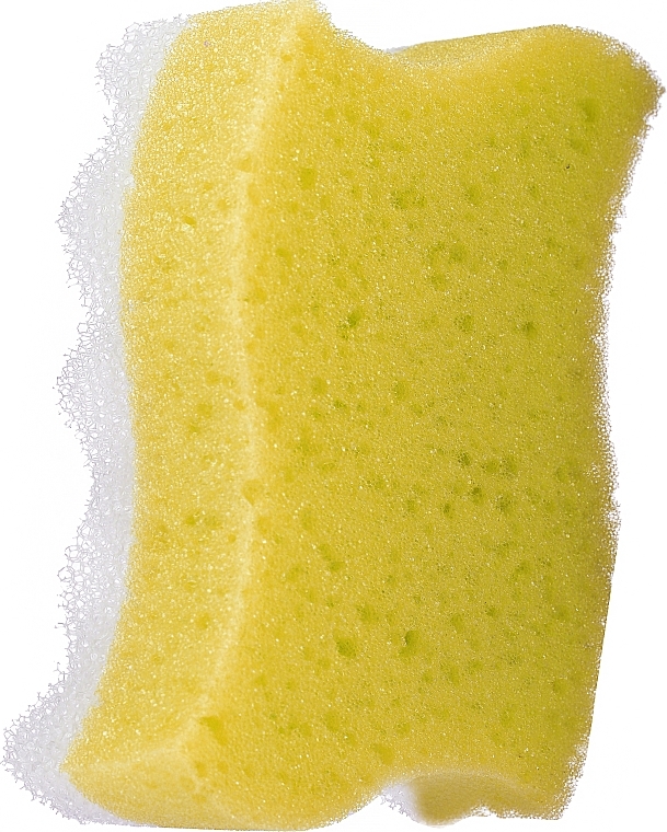 Wave Massage Body Sponge, yellow - Grosik Camellia Bath Sponge — photo N1