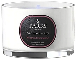 Fragrances, Perfumes, Cosmetics Scented Candle - Parks London Aromatherapy Rhubarb & Pink Grapefruit Candle