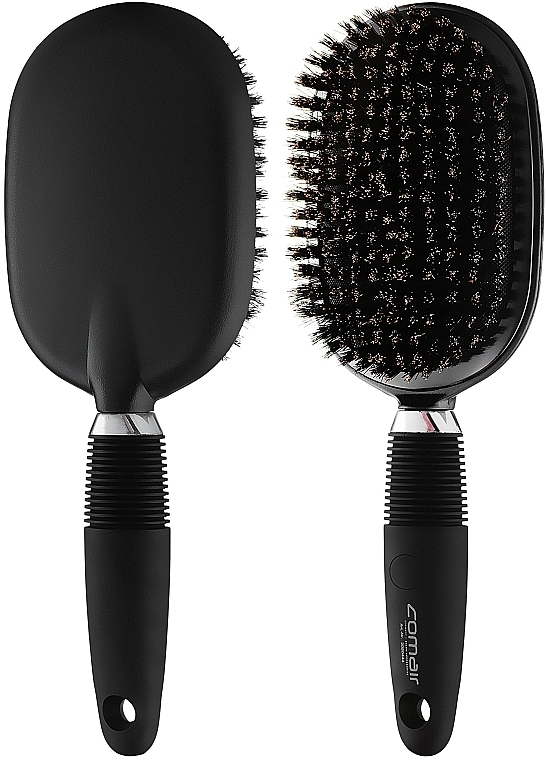 Flat Hair Brush, wild boar bristles, 13-row - Comair — photo N1