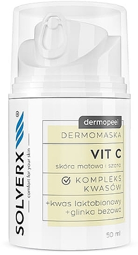 Vit-C Face Mask - Solverx Dermopeel Mask — photo N1