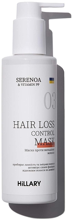 Set "Anti Hair Loss Complex" - Hillary Serenoa Vitamin PP Hair Loss Control (cond/250ml + shamp/250ml + h/mask/200m)  — photo N6