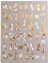 Fragrances, Perfumes, Cosmetics Nail Stickers, self-adhesive, white gold CJ-034 - Deni Carte 88245