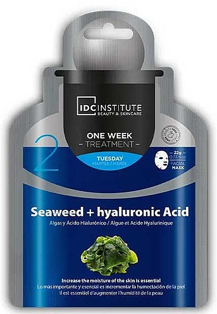 Seaweed & Hyaluronic Acid Sheet Mask - IDC Institute Seaweed + Hyaluronic Acid Facial Mask — photo N1