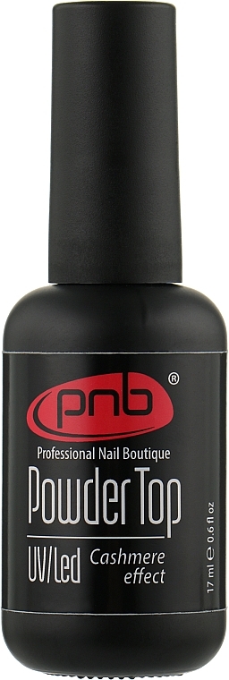 Matte Top Coat with Cashmere Effect - PNB UV/LED Powder Top — photo N13