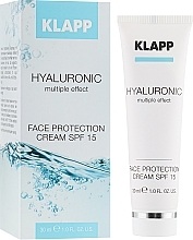 Hyaluronic Acid Moisturizing Cream SPF 15 - Klapp Cosmetics Hyaluronic Face Protection — photo N1