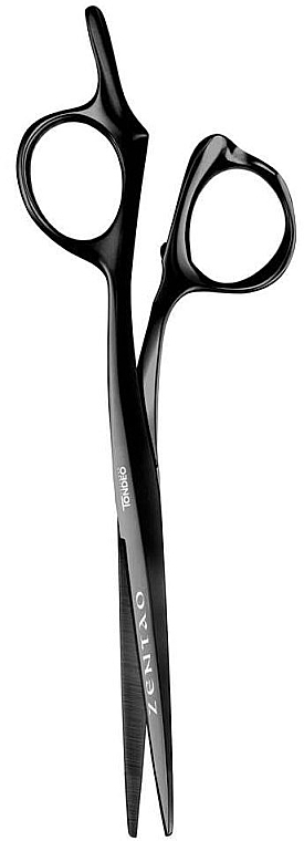 Straight Hairdressing Scissors 9045, 16.51 cm, black - Tondeo Zentao Black Offset 6" — photo N1