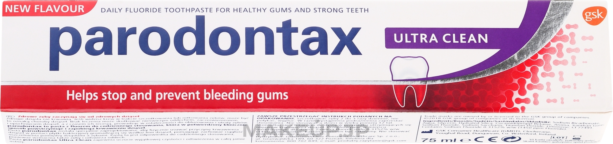 Anti-Bleeding Gums Toothpaste "Ultra Cleansing" - Parodontax Ultra Clean — photo 75 ml