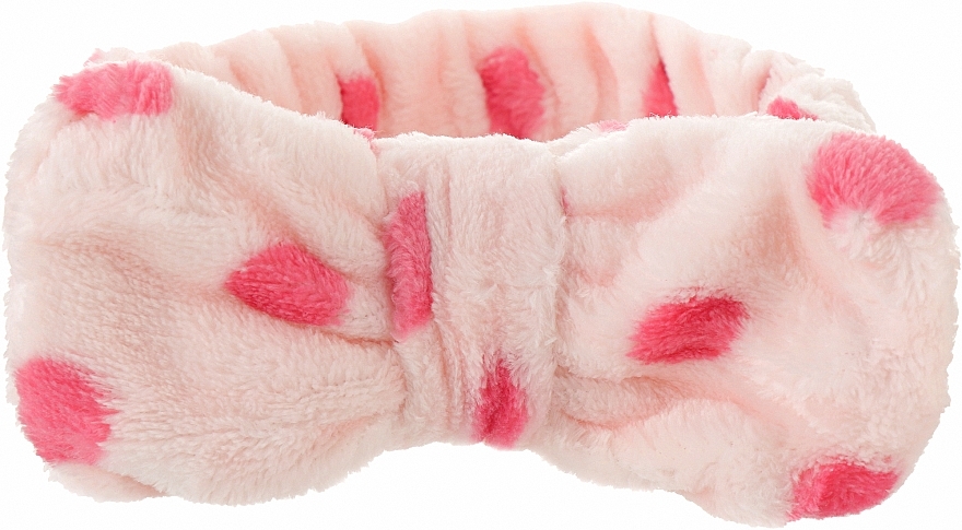 Headband "Bow", pale-pink with red - Cosmo Shop — photo N1