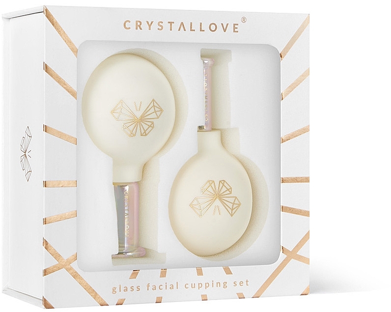 Glass Face, Neck & Decollete Massage Cups - Crystallove Glass Facial Cupping Set — photo N6