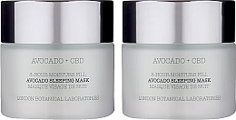 Fragrances, Perfumes, Cosmetics Set - London Botanical Laboratories Avocado+CBD 8-Hour Moisture Fill Avocado Sleeping Mask (mask/50ml + mask/50ml)