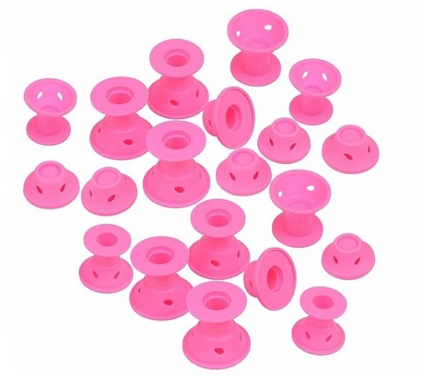 Silicone Hair Curling Rollers, 20 pcs. - Deni Carte — photo N1