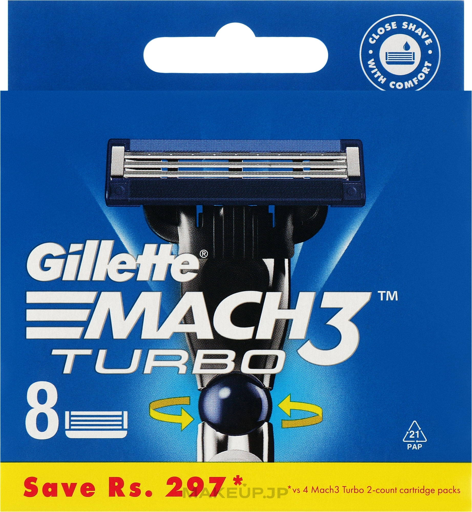 Razor Cartridges, 8 pcs - Gillette Mach3 Turbo — photo 8 szt.