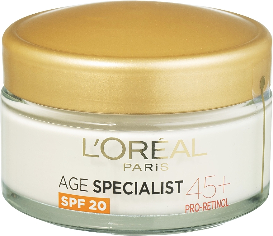 Day Cream for Mature Skin - L'Oreal Paris Age Specialist SPF 20Pro-Retinol Cream 45+ — photo N1