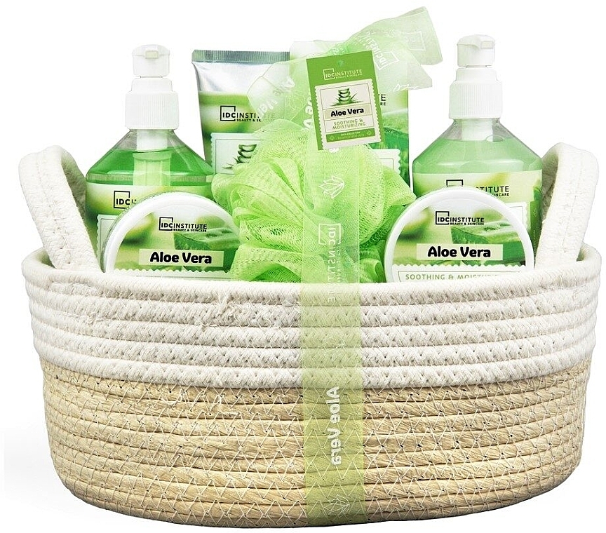 Set, 7 products - IDC Institute Aloe Vera Complete Bath — photo N1