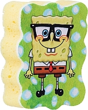 Bath Sponge "Spongebob", Spongebob with Glasses - Suavipiel Sponge Bob Bath Sponge — photo N1