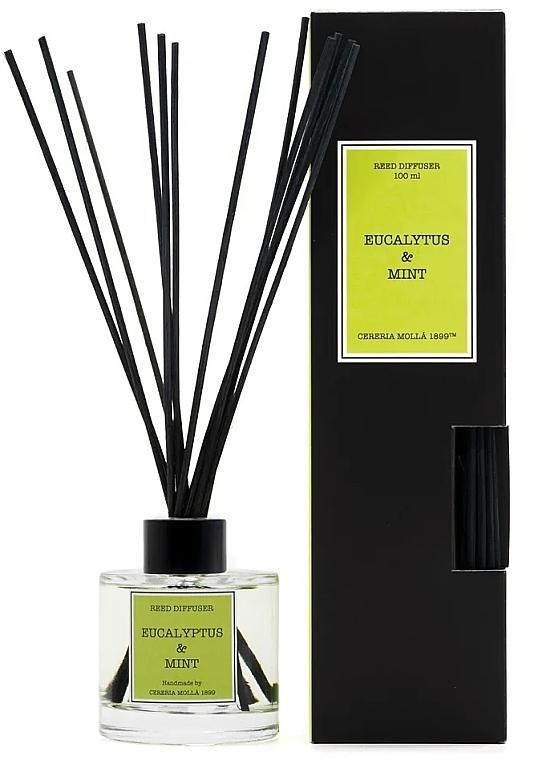 Eucalyptus & Mint Fragrance Diffuser - Cereria Molla Eucalyptus & Mint Reed Diffuser — photo N1