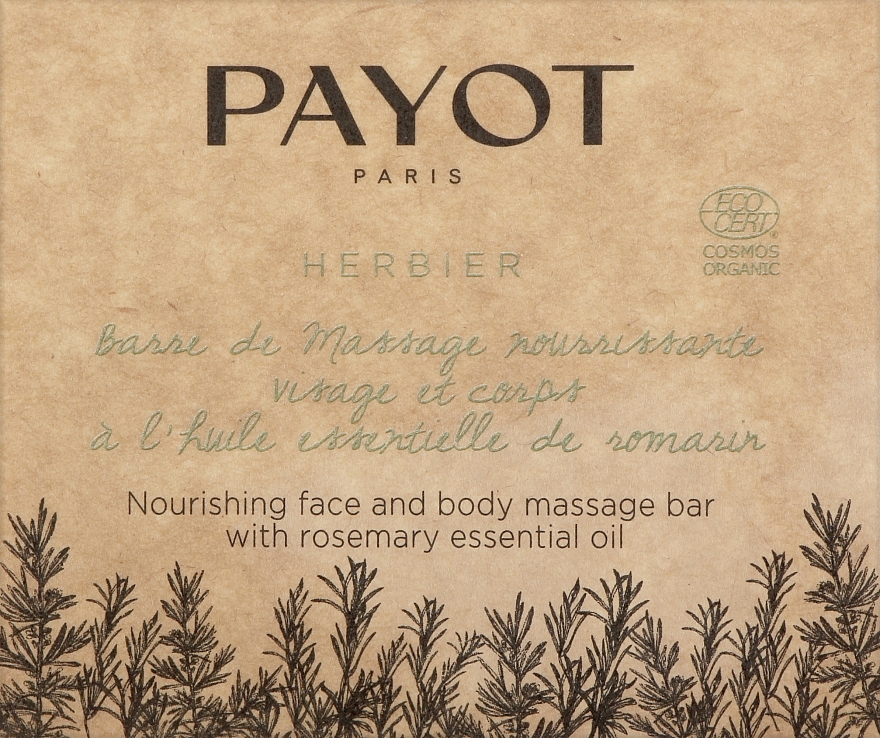 Massage Bar with Rosemary Essential Oil - Payot Herbier Nourishing Massage Bar — photo N2
