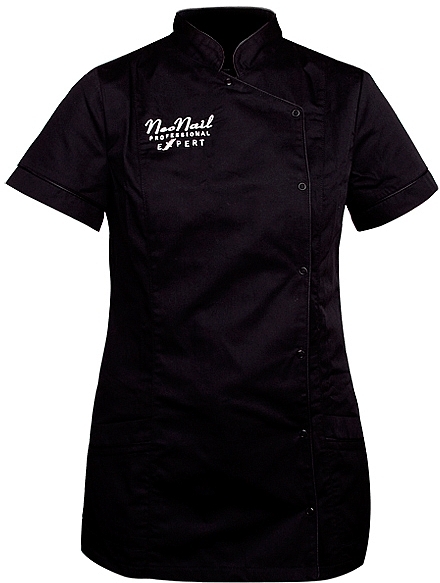 Hairdressing Apron, L, black - NeoNail Professional NeoNail Apron Black — photo N3