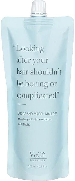 Smoothing Hair Mask - VoCê Cocoa and Marsh Mallow Smoothing Anti-Frizz Hair Mask — photo N3