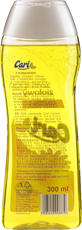 Hair Shampoo "Chamomile" - Cari Shampoo — photo N15