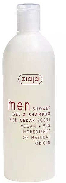 Red Cedar Shower Gel & Shampoo - Ziaja Men — photo N1