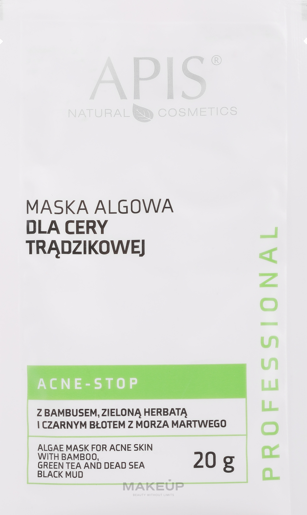 Alginate Face Mask for Problem Skin - APIS Professional Algae Mask For Acne Skin (mini size) — photo 20 g