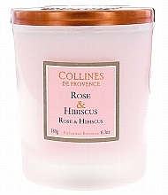 Fragrances, Perfumes, Cosmetics Rose & Hibiscus Scented Candle - Collines de Provence Candle Rose & Hibiscus