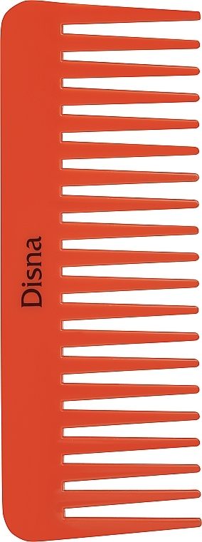 Wide Hair Comb PE-29, 15.8 cm, orange - Disna — photo N1