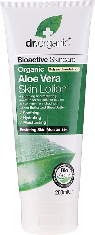 Moisturizing Aloe Vera Body Lotion - Dr. Organic Bioactive Skincare Aloe Vera Skin Lotion — photo N1