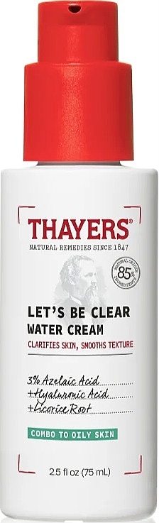 Moisturizing Face Cream - Thayers Let’s Be Clear Water Cream — photo N1