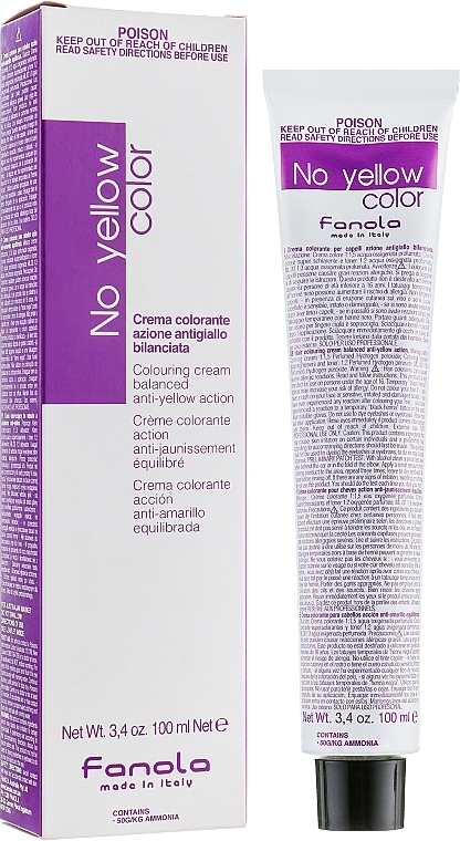 Hair Cream Color - Fanola No Yellow Colouring Cream — photo N1
