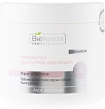 Fragrances, Perfumes, Cosmetics Refreshing Algae Gel Mask "Apple Blossom" - Bielenda Professional Face Program Refreshing Face Algae Gel Mask Apple Blossom