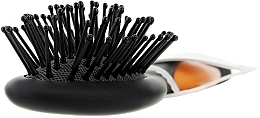 Massage Hair Brush, oval, orange - Titania Softtouch — photo N3