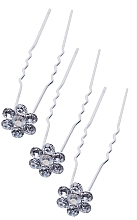 Fragrances, Perfumes, Cosmetics Hair Pins, 6.5 cm, silver, 3 pcs - Titania