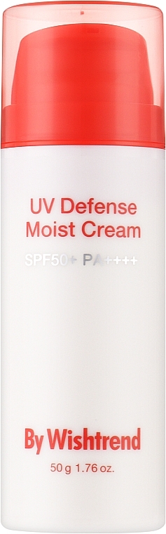 Moisturizing Sunscreen with Panthenol - By Wishtrend UV Defense Moist Cream SPF 50+ PA++++ — photo N1