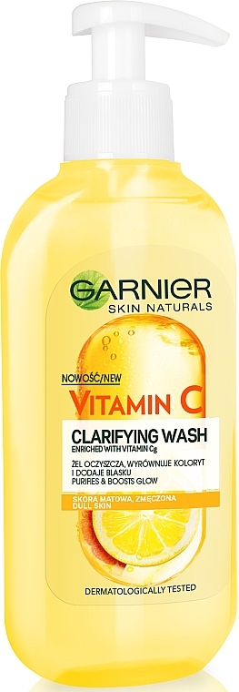 Face Cleansing Gel - Garnier Naturals Vitamin C Cleansing Gel — photo N8