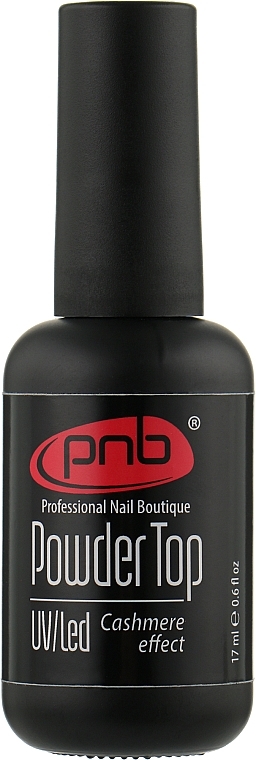 Matte Top Coat with Cashmere Effect - PNB UV/LED Powder Top — photo N12