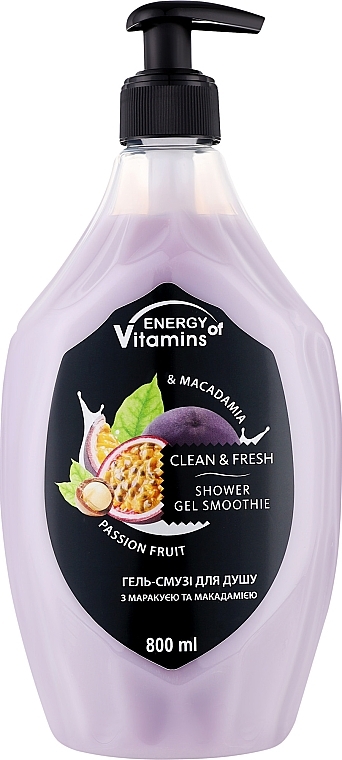 Passion Fruit & Macadamia Shower Gel Smoothie - Energy of Vitamins Clean&Fresh Shower Gel Smoothie — photo N1