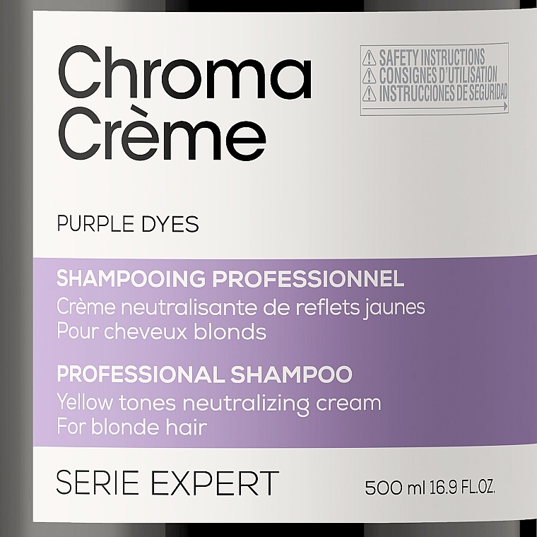 Purple Cream Shampoo - L'Oreal Professionnel Serie Expert Chroma Creme Professional Shampoo Purple Dyes — photo N43