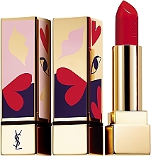 Fragrances, Perfumes, Cosmetics Satin Lipstick - Yves Saint Laurent Rouge Pur Couture Love Collector’s Edition (114 -Dial R.E.D)