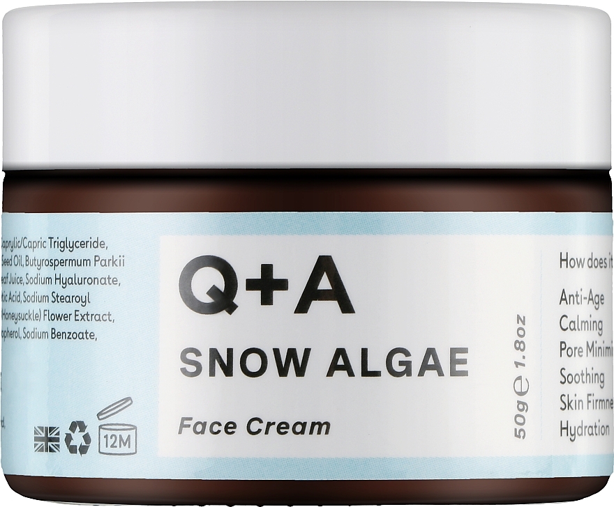 Face Cream with Snow Algae - Q+A Snow Algae Intensiv Face Cream — photo N1