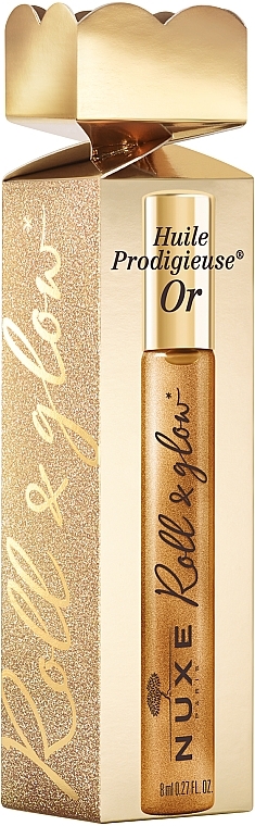 Wonderful Dry Gold Oil, roller - Nuxe Huile Prodigieuse Or Multi-Purpose Dry Oil Roll And Glow — photo N1