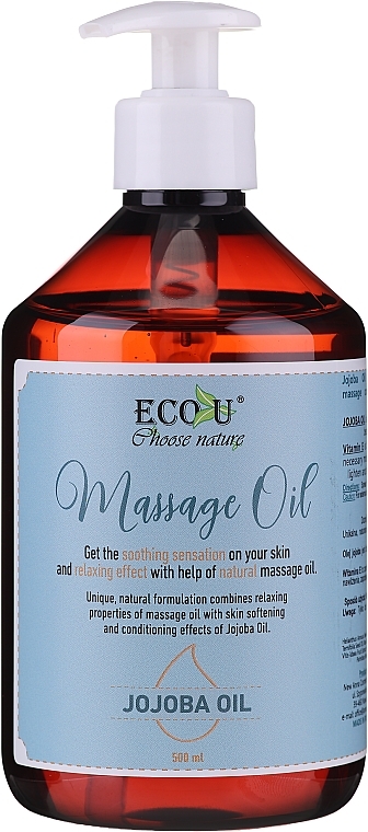 Massage Oil - Eco U Jojoba Massage Oil — photo N1