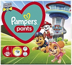 Diaper Pants, size 4 (9-15 kg), 72 pcs - Pampers Pants Paw Patrol — photo N1