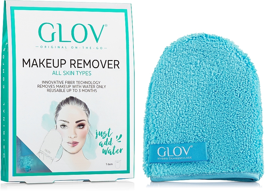 Makeup Remover Glove, blue - Glov On The Go Makeup Remover Bouncy Blue — photo N1