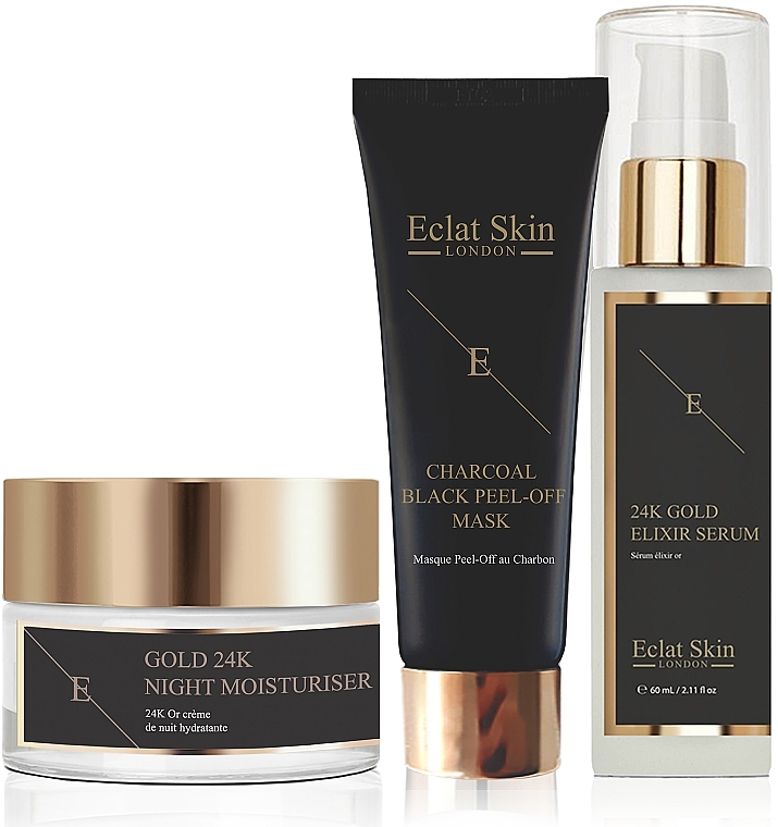 Set - Eclat Skin London 24k Gold (ser/60ml + cr/50ml + mask/50ml) — photo N1